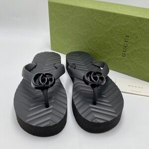Gucci Black Flip Flops